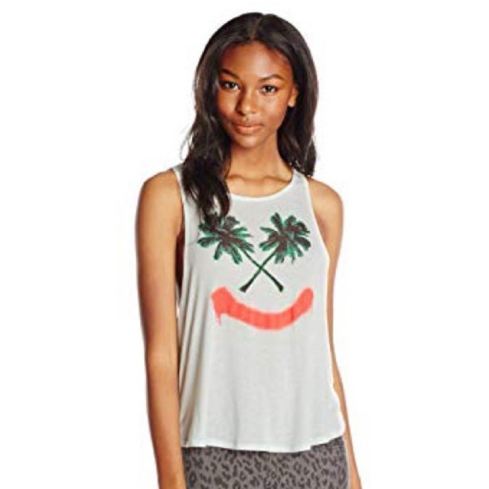 Billabong Rayz Up Tank Top Womens XS Mint Green Palm Beach Smile Loungewear - Picture 4 of 9